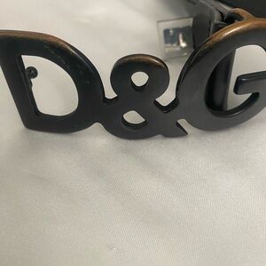 Dolce & Gabbana Black Italian leather belt size 105